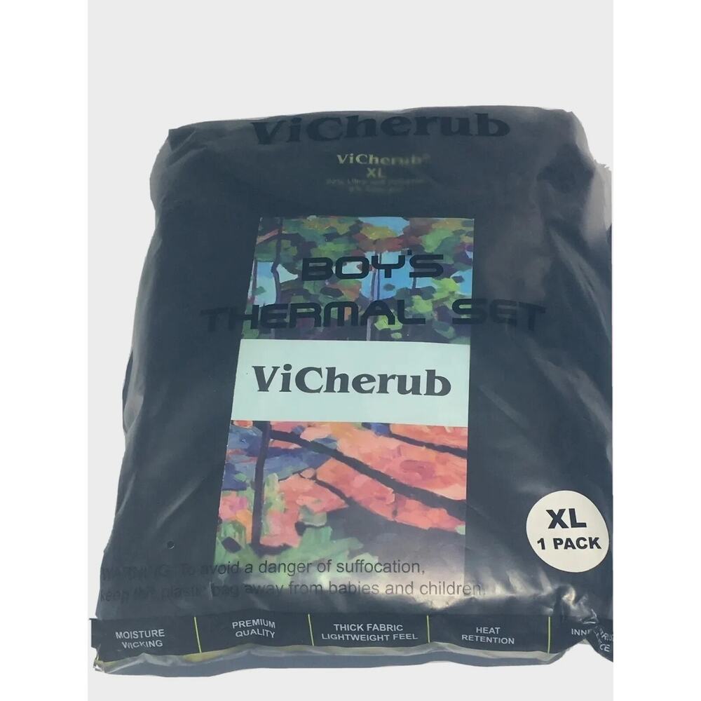 ViCherub Boys Thermal Underwear Set Fleece Lined Long Johns Kids Top & Bottom
